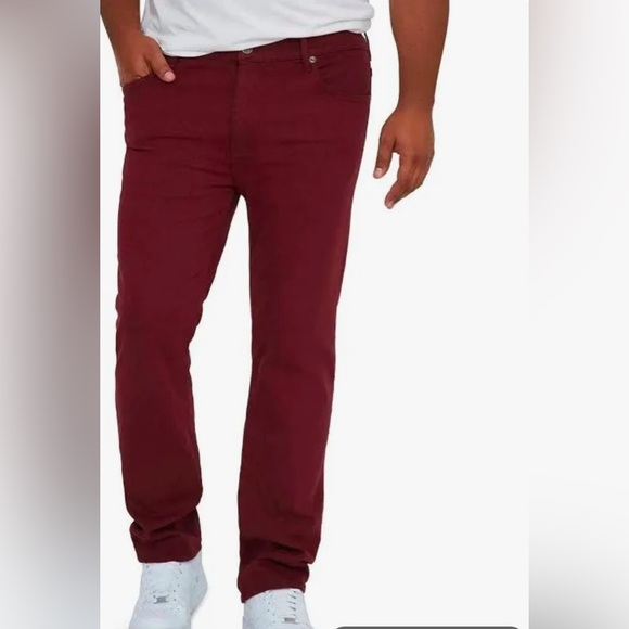 NWT MVP Mo Vaughn Productions sz40x32 straight fit rust/burgundy colored jeans…